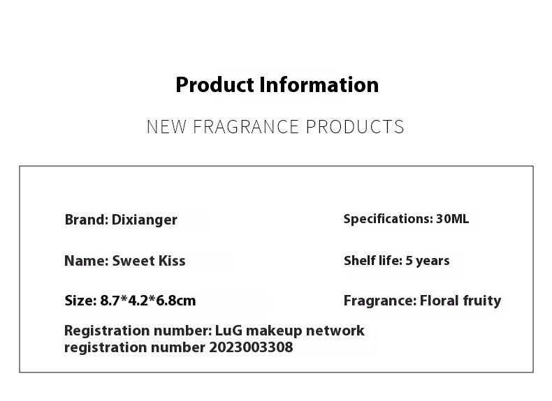 Sweet Kiss Perfume Long-lasting Light Perfume
