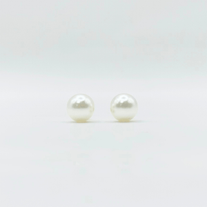 10 mm White Pearl With Post Earring | Stainless Steel | Gold Plated